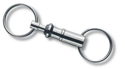 Кольцо для ключей никелированное с двумя кольцами*