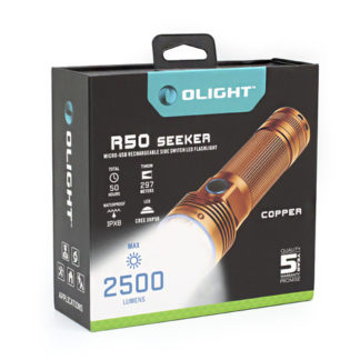 Фонарь светодиодный Olight R50-CU Seeker (комплект) Медь